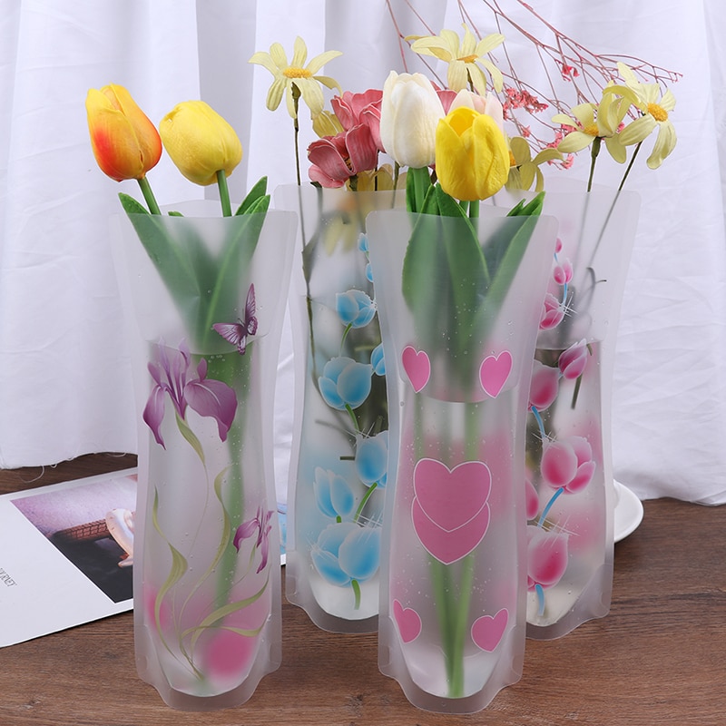 27X12cm Protection de l'environnement PVC plastique pliable Vase fleurs jardinière