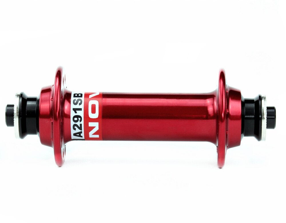 Novatec A291SB racefiets hubs Front 76g zwart/rood 20/24 gaten omvatten quick release