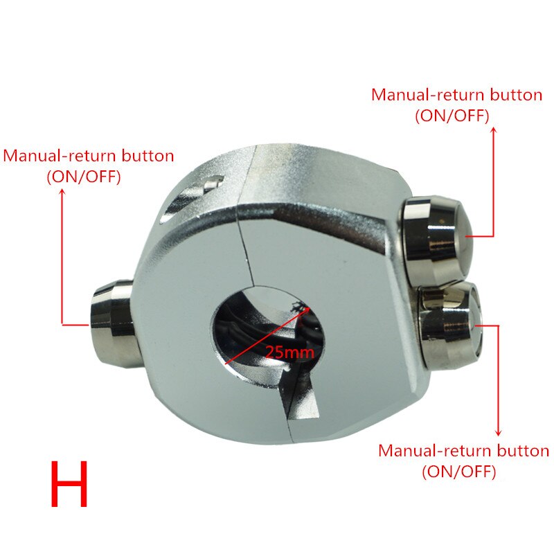 25mm 22mm Aluminium CNC Motorrad-Lenker Montieren Scheinwerfer Nebel Licht Horn Bremse AUF/aus Anfang Tözehn 3 Geschmack Schalter: Silber-(H)