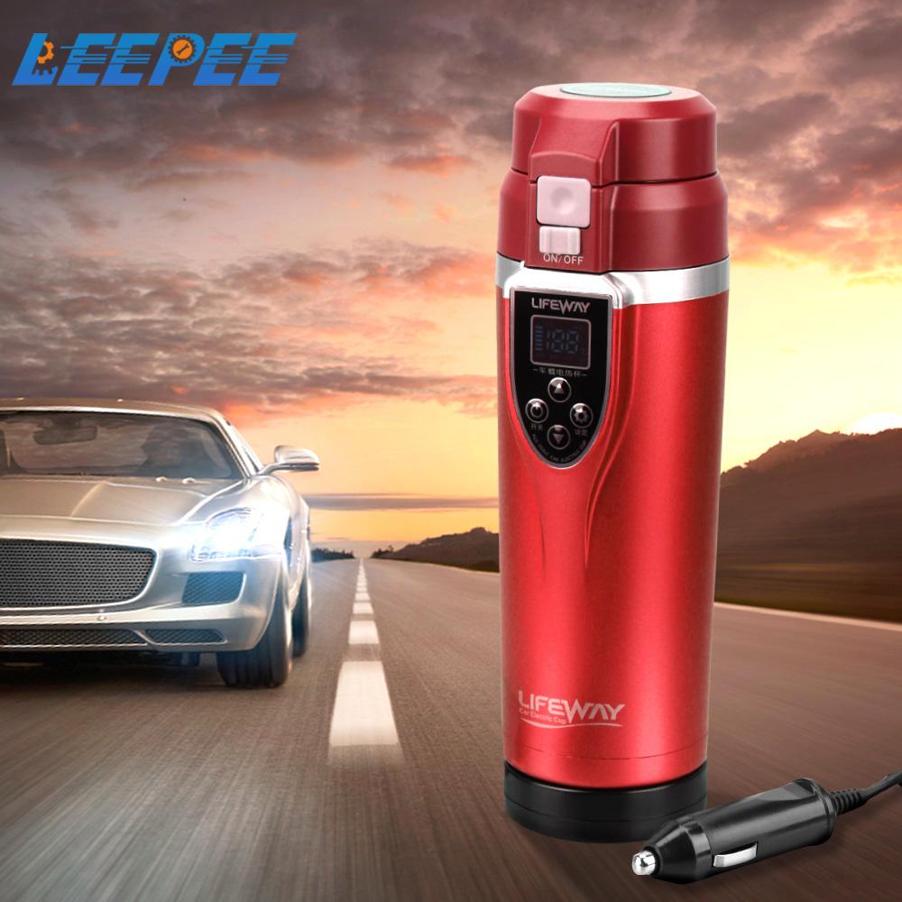Boiling Mug Adjustable Temperature Car Heating Cup 12v Water Heater 350ML Portable Vehicle Electric Kettle For Coffee Tea Milk