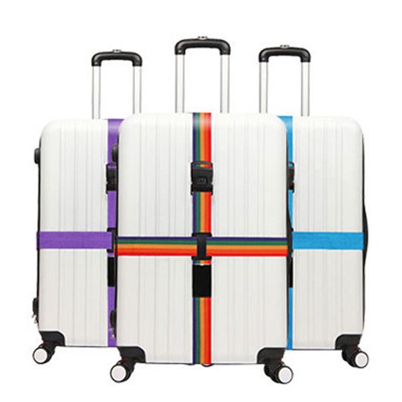 3 chiffres mot de passe croix bagages ceinture valise bande réglable sécurité Bundle bagages corde sangles accessoires de voyage