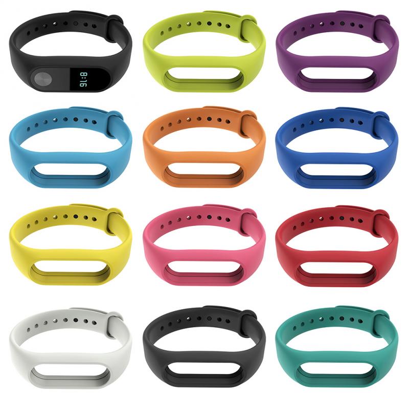 Xiaomi Mi Band 2 Band Armband Strap Miband Vervanging Effen Kleur Siliconen Polsbandje Voor Xiaomi Band 2 Accessoires