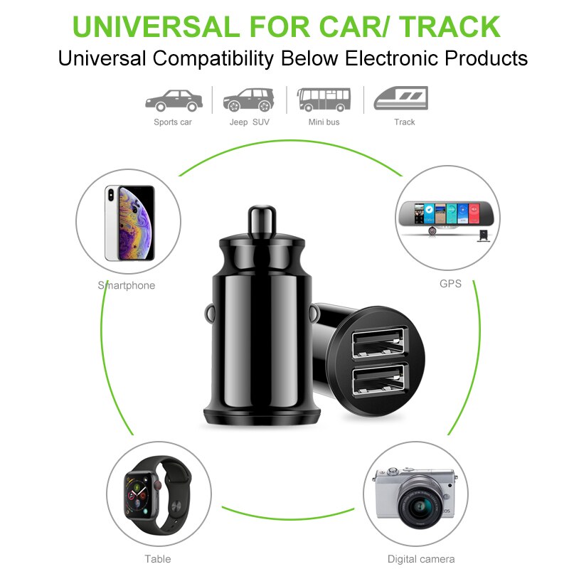 LOVECOM Mini USB Auto Ladegerät Adapter 3,1 EINE Mit Digital Led-anzeige Universal Schnelle Dual USB Telefon Auto-Ladegerät für Samsung iPhone