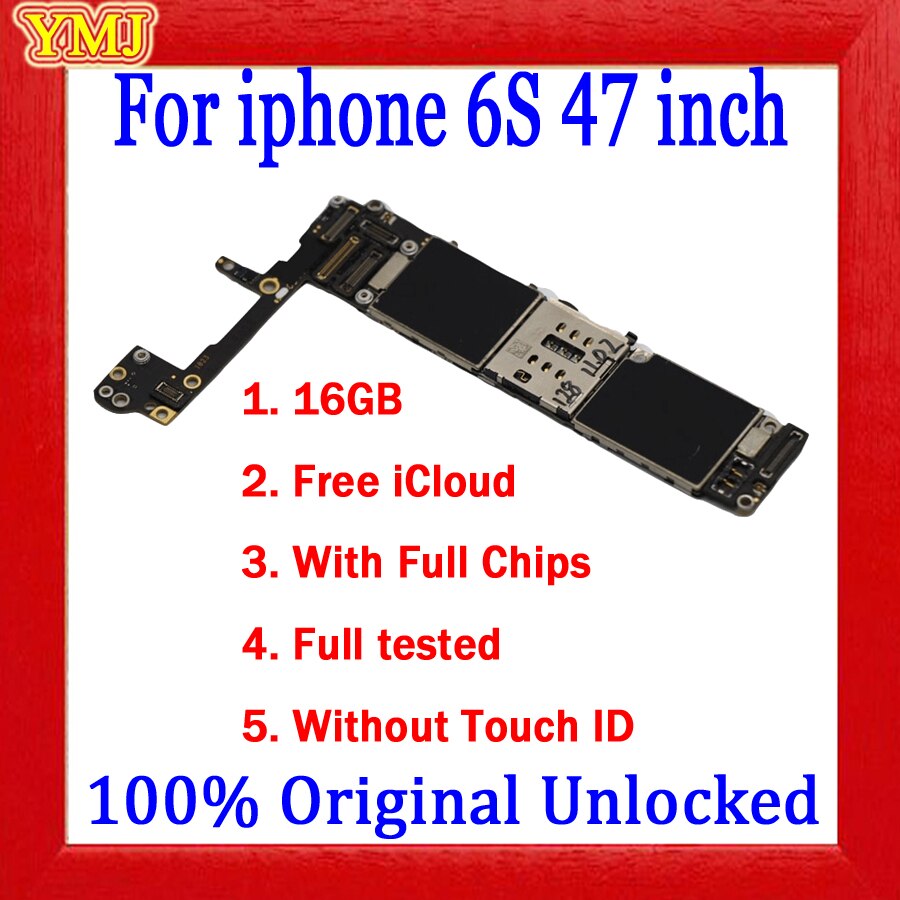 Factory unlocked for iphone SE Motherboard with Touch ID/Without Touch ID 100% Original for iphone SE Mainboard with Full Chips