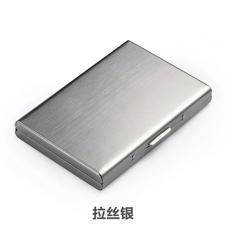 Portatarjetas DE CRÉDITO RFID, caja de paquete de Metal delgado, antimagnético y antirrobo, sostiene hasta 10 tarjetas, tarjetero minimalista de: Negro