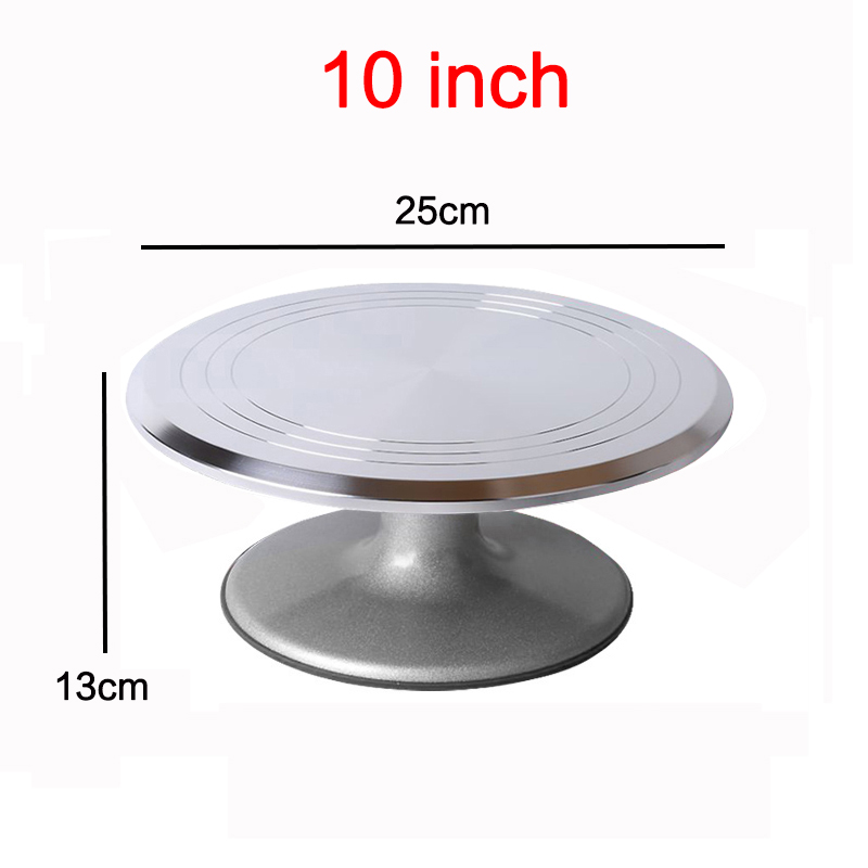 8-12 Inch High Cake Turntable Platform Aluminum Alloy Rotating Baking Stand Decorating Tools Mould Scale Maker Dessert: 10 inch