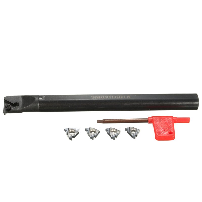 EXTRWORY Tornio CNC Filettatura Interna Tornio Tornio+10pcs 16IR AG60 SNR0016Q16 16mm 5/8 Inserti In Carburo Adatto Per Semilavorazione E Finitura