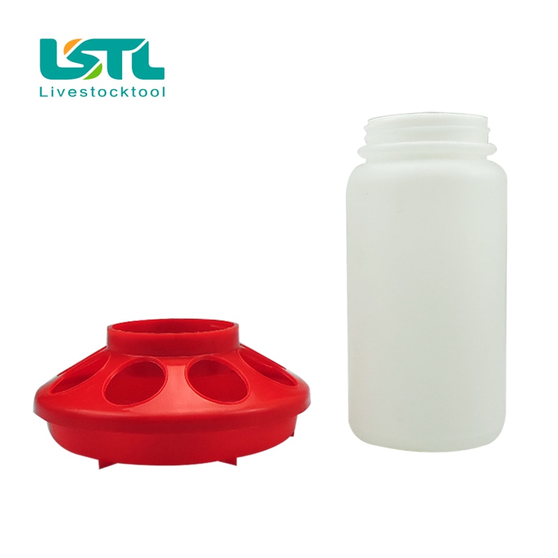 1 L Poultry Chicken Bird Feeder Fountain Bucket Chick Pigeon Feeding Bucket Farm Poultry Bird Durable Feeders Waterer