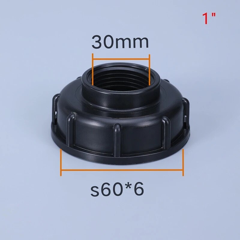 PVC Pipe Watering Fittings S60*6 Coarse thread to 1/2" 3/4" 1" Water Tank Tube Connector Fish Tank Joint Tool: 9