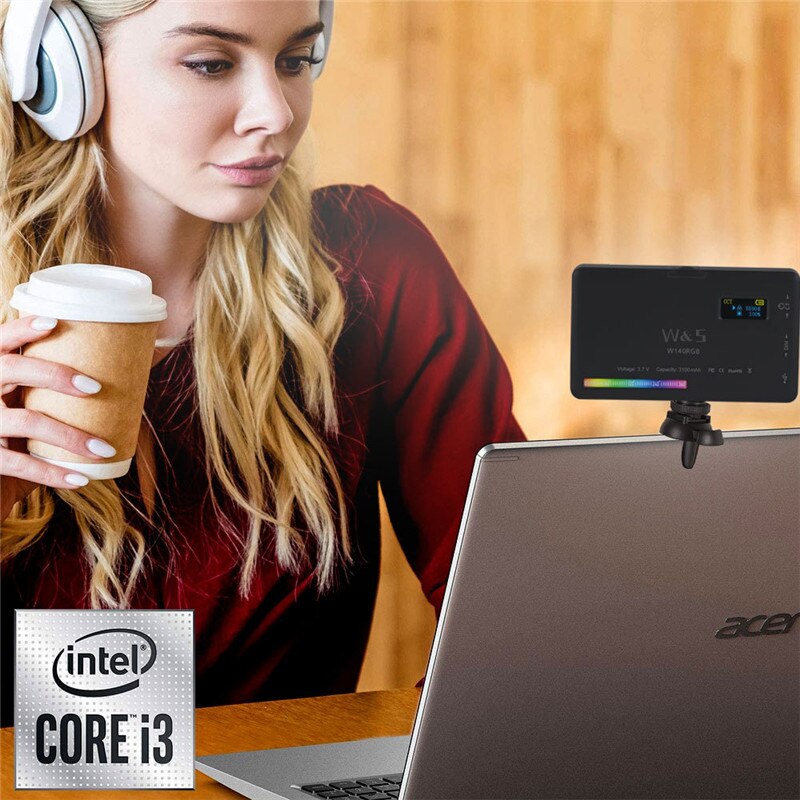 W140 RGB LED Video Light Photo Studio Photography Lamp 0-360° Full Color 2500 to 9000K 8W 3100mAh Dimmable Pocket Panel Lights