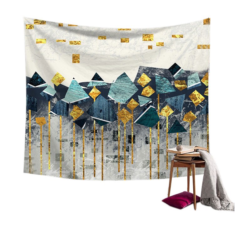 Art Deco Sun Moon Mountain Tapestry Forest Psychedelic Sun Moon Tree Mountain Tapestry Nordic Style Wall Hanging Room Home Decor: G
