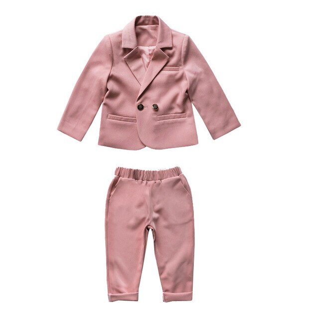 Bruiloft Jongen Kostuum Blazer Broek 2 Stuk Jurk Kinderen Jongen Trouwpak Herfst Kids Jongen Pak Outfit Set