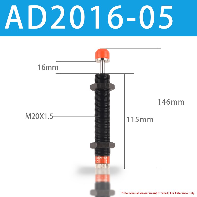 AD2016-5 AD Pneumatic oil pressur Hydraulic Shock Absorber Adjustable manipulator Hydraulic Buffer Stroke 12mm: Default Title