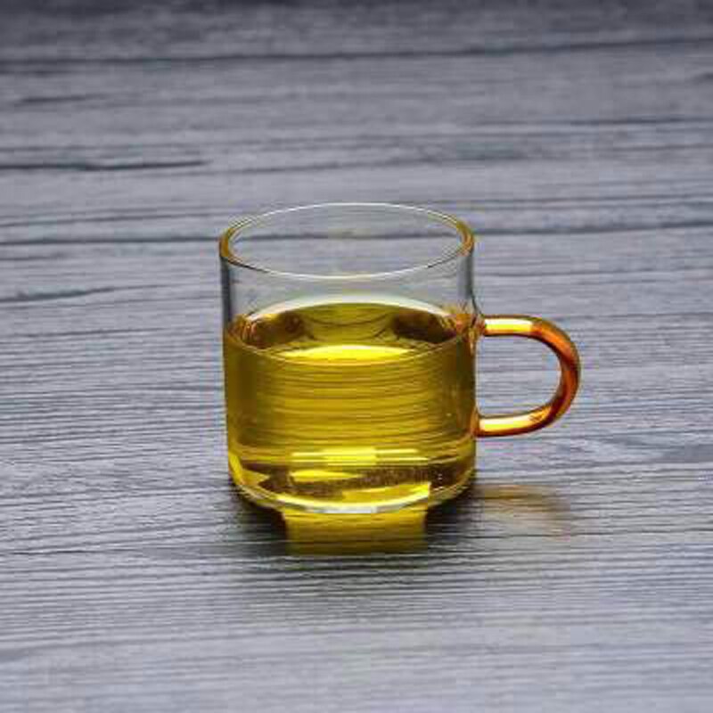 Nordisk stil glas højt borosilikat varmebestandigt glas husholdningsdrik kop mælkekop te kop ølglas  b200111: Gul