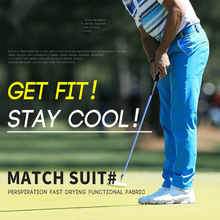 Men Golf Clothing Long Pants Breathable Summer Quick-drying Pants Elastic Waist Slim Soft Summer Thin Pants Outdoor Golf Clubs