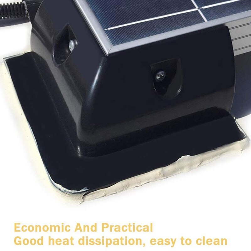 4Pcs RV Solar Panel Mounting Brackets Black Drill-Free Corner Bracket Support for RV Boat Caravans