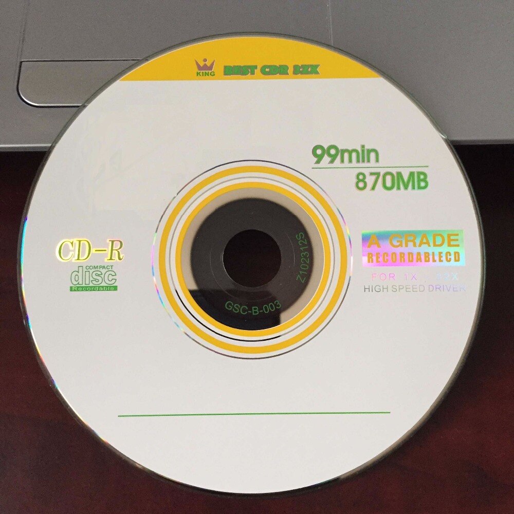 10 discs A+ Yellow Blank Printed 32x Blank 870 MB CD-R