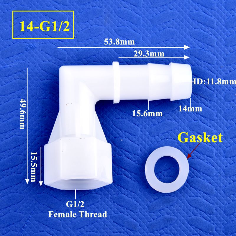 5~200Pcs G1/2 To 4~25mm Elbow Connector Garden Water Nozzle Aquarium Tank Elbow Adapter Irrigation Internal Thread Hose Joints