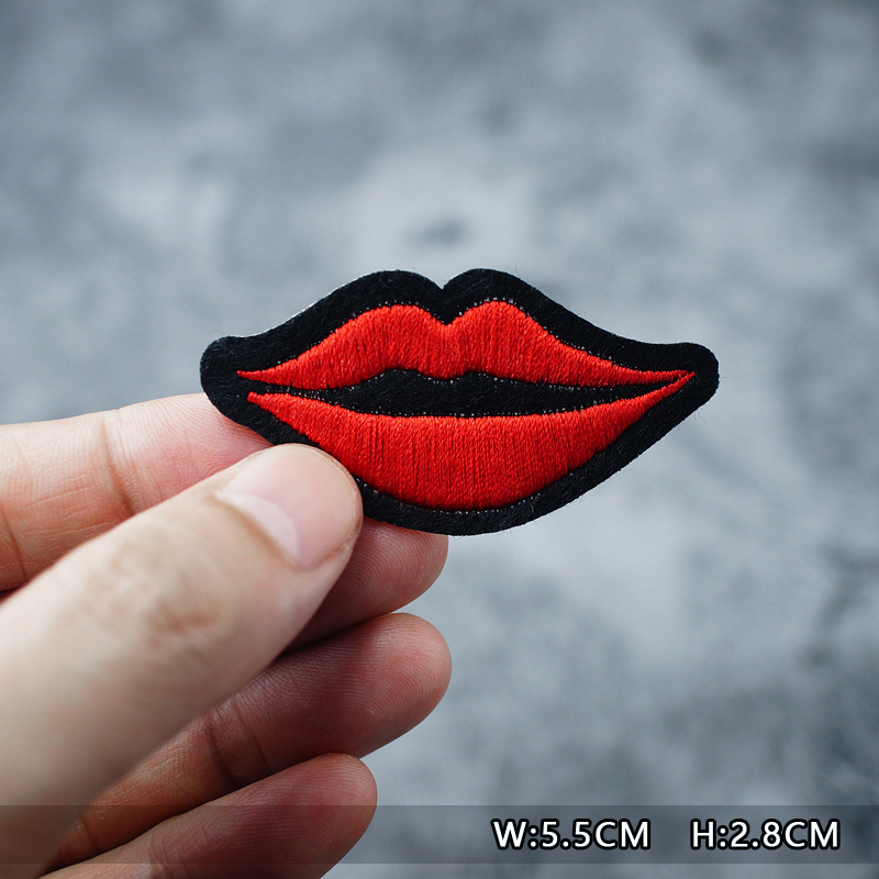 Lippen Kus Cool Patches Borduren Voor T-shirt Opstrijkbare Applicaties Kleding Jeans Stickers Badges OOPS