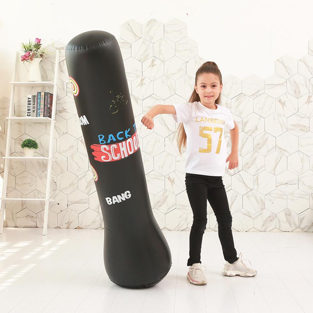 Sac de sable de boxe gonflable de 1.2/1.5M, pour enfants adultes, formation de boxe, stand libre, épais, sac de boxe directe