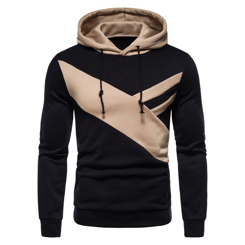 Outono nova camisola com capuz masculina casual moda cor correspondência grande tamanho esportes hoodie pulôver casal camisola ropa hombre