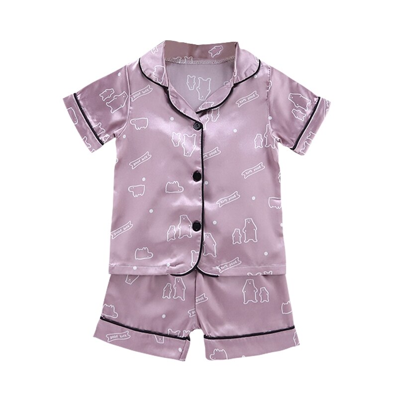 Zomer Kinderen Pyjama Korte Mouwen T-shirt + Shorts Casual Set Kinderen Pyjama Jongens Meisjes Pyjama Baby Sleepers nachtkleding 1-6T: P / 5T