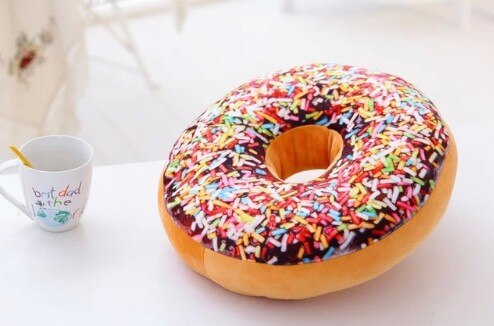 40 centimetri Divertente Ciambella Al Cioccolato Divano Cuscino del Sedile Di Natale Ciambelle Cuscino di Natale Kid Present Giocattolo di Riempimento del Cotone DEI PP Cura Della Mano Auto stuoie: 8