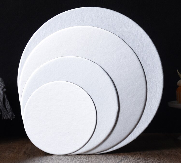10pcs Silver Round Mousse Cake Boards Cake Display Board Cake Edge DIY Cakes Circle Cardboard Pastry Baking Mat Decorations Tool