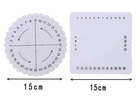 Ronde &amp; Vierkante Armband Breien Kumihimo Schijf Lade Gevlochten Touw Knoop Weven Sieraden Desgin Board 2 Maten: 15cm