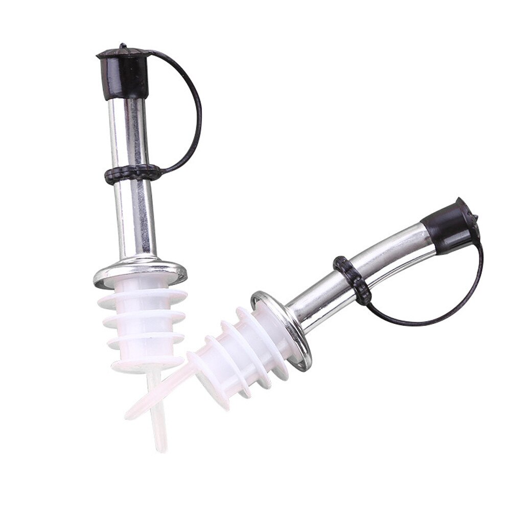 1PC Dispenser Pour Oil Sprayer Liquor Spirit Pourer Flow Wine Bottle Pour Spout Stopper Stainless Steel Cap For Bottle Dispenser