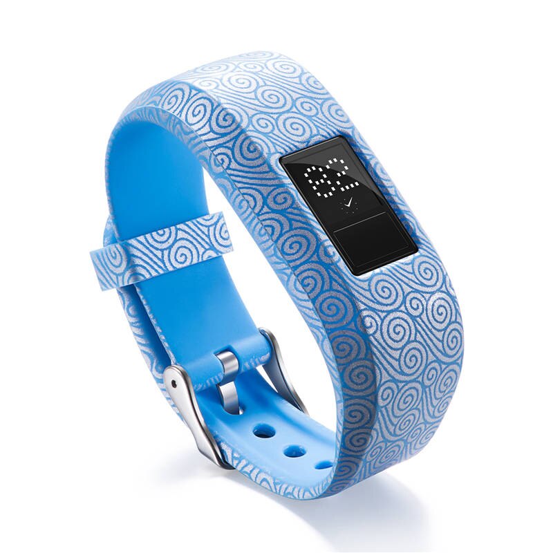 Impresión de silicona para Garmin Vivofit 3, correa para relojes, correas para Garmin JR/JR2, accesorios para relojes de pulsera, reemplazo: U