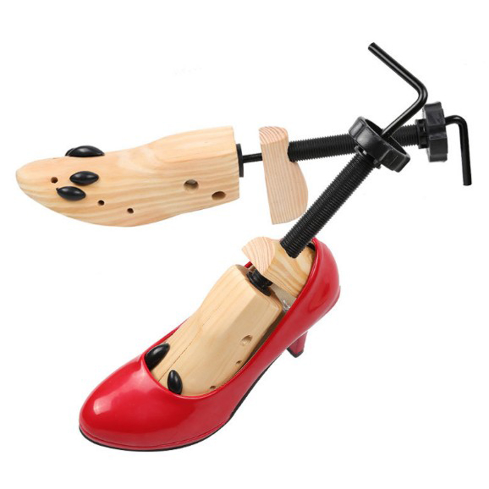 1Pcs Wooden Shoe Support Shoe Tree Adjustable 2-Way Shoe Stretcher Shaper Rack Men Women Shoe Expander