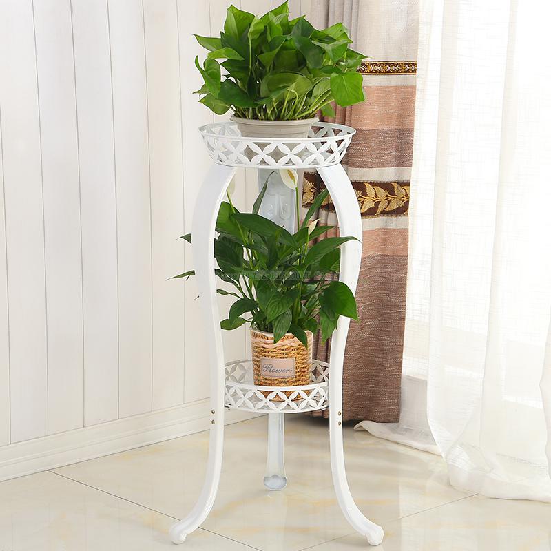 Soportes portátiles de flores con ruedas, soporte de Metal para plantas, organizador de habitación creativa, estante de almacenamiento grande, estante flotante para decoración interior: 6