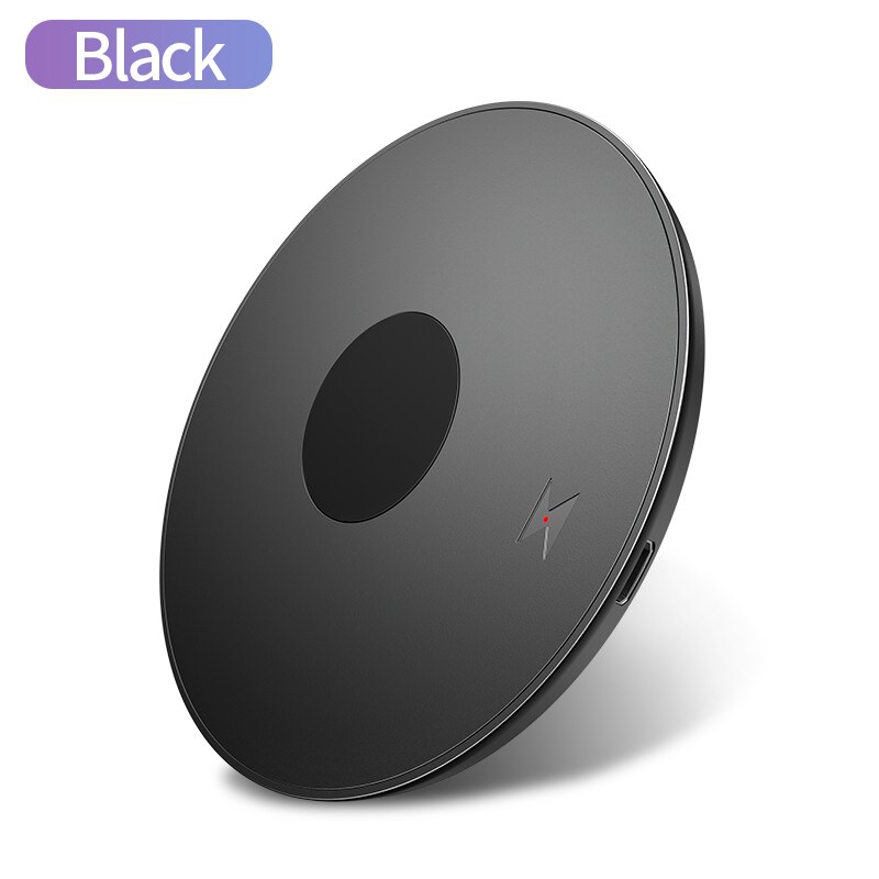 Udyr-cargador inalámbrico Qi para Samsung Galaxy S10, S9/S9 + S8, Note 9, almohadilla de carga rápida para iPhone 11 Pro, XS, Max, X, XR, 8 Plus, 10W: Black