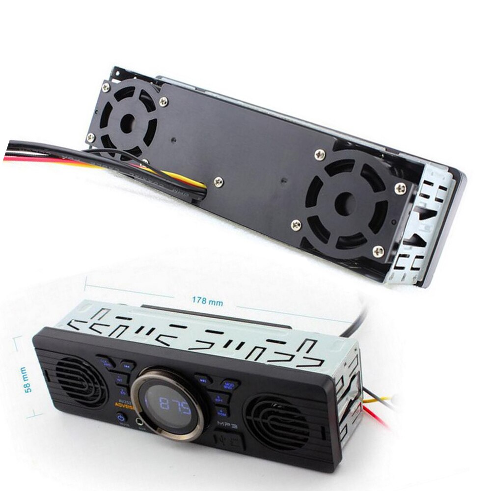 AV252 Built-in 2 Speakers Car Radio 1 Din Bluetooth Handfree FM USB SD AUX IN Audio Stereo In Dash MP3 Player 12V
