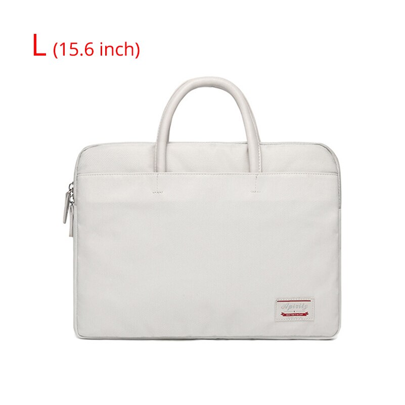 Pochette D'ordinateur Pour Femmes Document sac À Main Étanche Pochette Pour Ordinateur Portable Avec Poignée Pour 14 15 .6 pouces Ordinateur portable Sacs De Protection: L-white.jpg