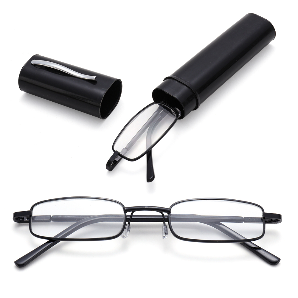 Draagbare Leesbril Ultralight Compact Verziendheid Bril Metalen Presbyopie Lezers Met Dioptrie Plus + 1.0 ~ + 4.0 Voor Vrouwen mannen