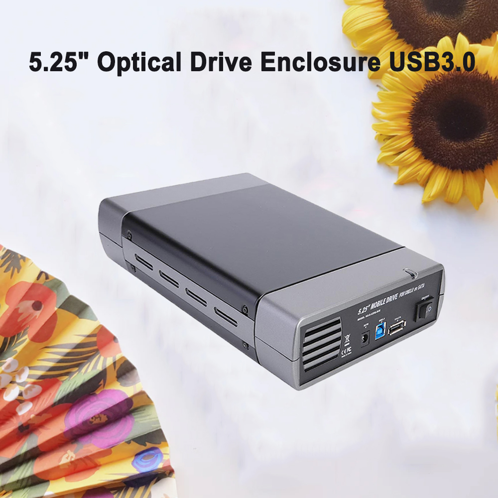 5.25 inch USB 2.0/USB 3.0 SATA External Optical Drive Case Enclosure Box Adapter For Windows XP For Mac PC