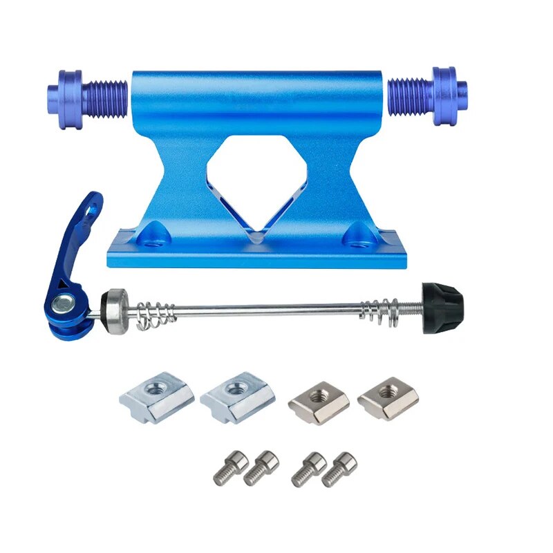 Fahrradträger-Träger für Autodach Halfter Rennrad-Vorderrad gabel-Schnell verschluss mit eitern Clip-Halterung: Blau