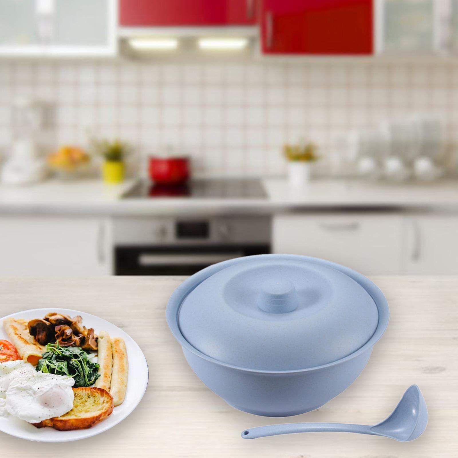 Cereal Bowls Set with Spoon Heat and Cold Resistant for Pasta Yogurt Cereal