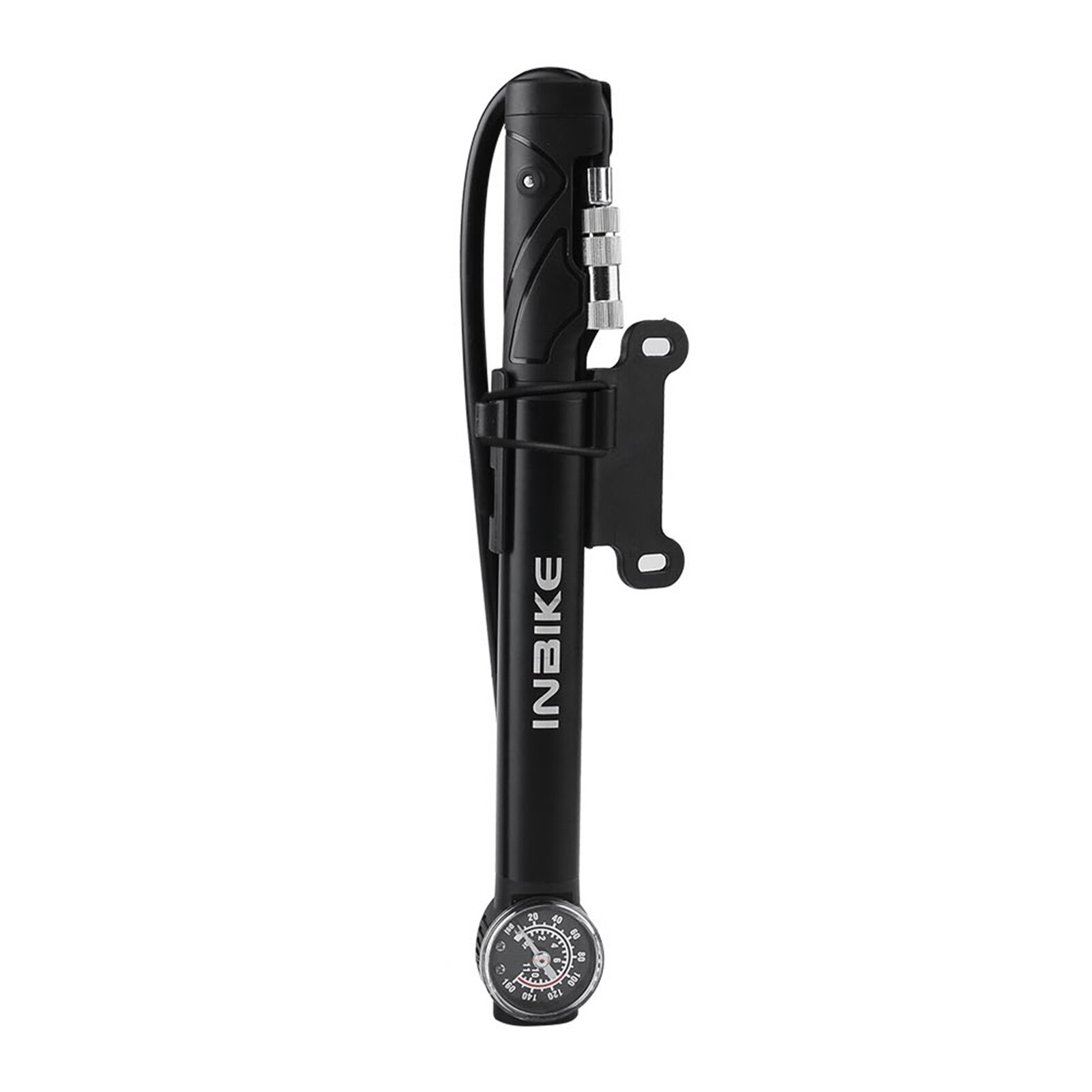 Mini Bike Pump Portable High-pressure Bike Tire Frame Pump Fits Presta Schrader with Pressure Gauge for Road Mountain Bikes