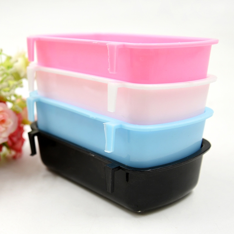 Cuenco pequeño para comedero para mascotas, jaula para hámster, cuenco colgante con gancho, dispositivo para beber agua para pájaros, Paloma, ardilla, Plas