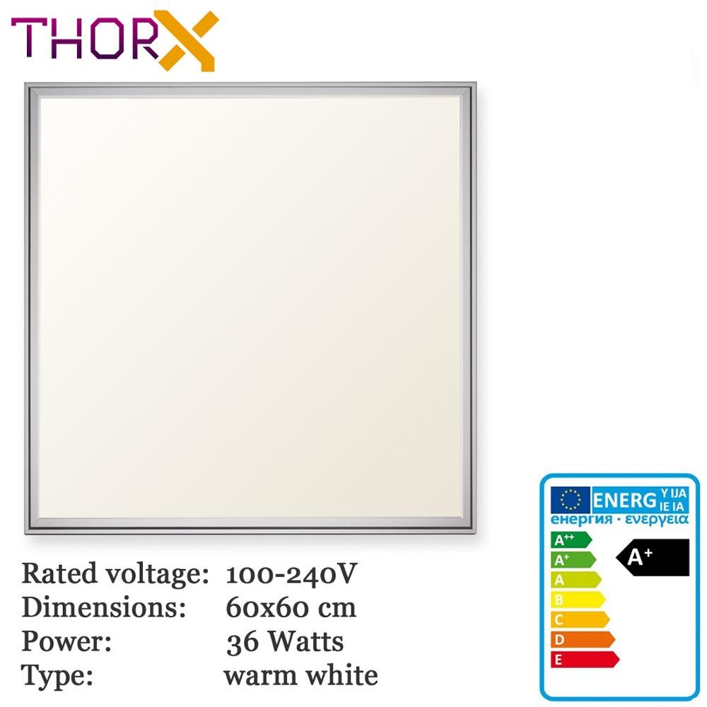 ThorX 60x60 cm Ultraslim LED Panel - 36 W, 3000 Lm led driver 100-240V, cool/warm/neutral Japan Korea fast: 60x60 Warm White