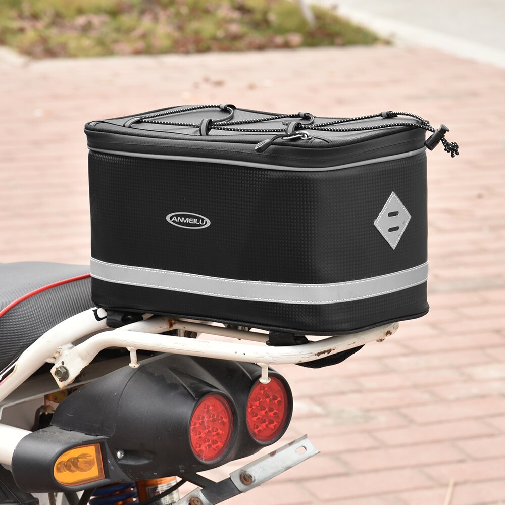 7L/12L Fietstas Bike Trunk Bag Fiets Achter Tas Waterdicht Fiets Rack Bag Met Waterdichte Regenhoes