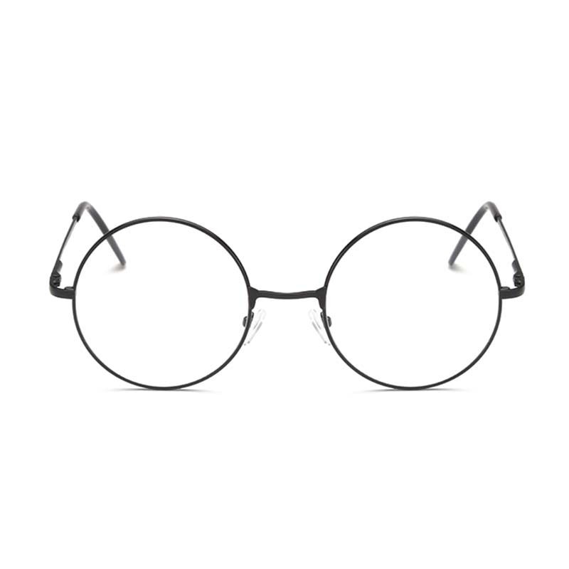 Vintage Transparent Women Glasses Metal Full Frame Optical Round Lens Glasses Female Clear Reading Plain Glasses Small