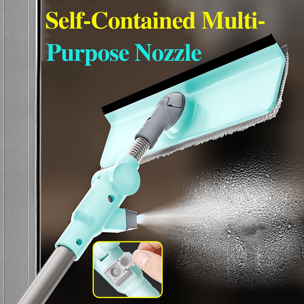 Window Wiper Glass Cleaning Double Sided Cotton Washing Water Spray Cleaning Tool