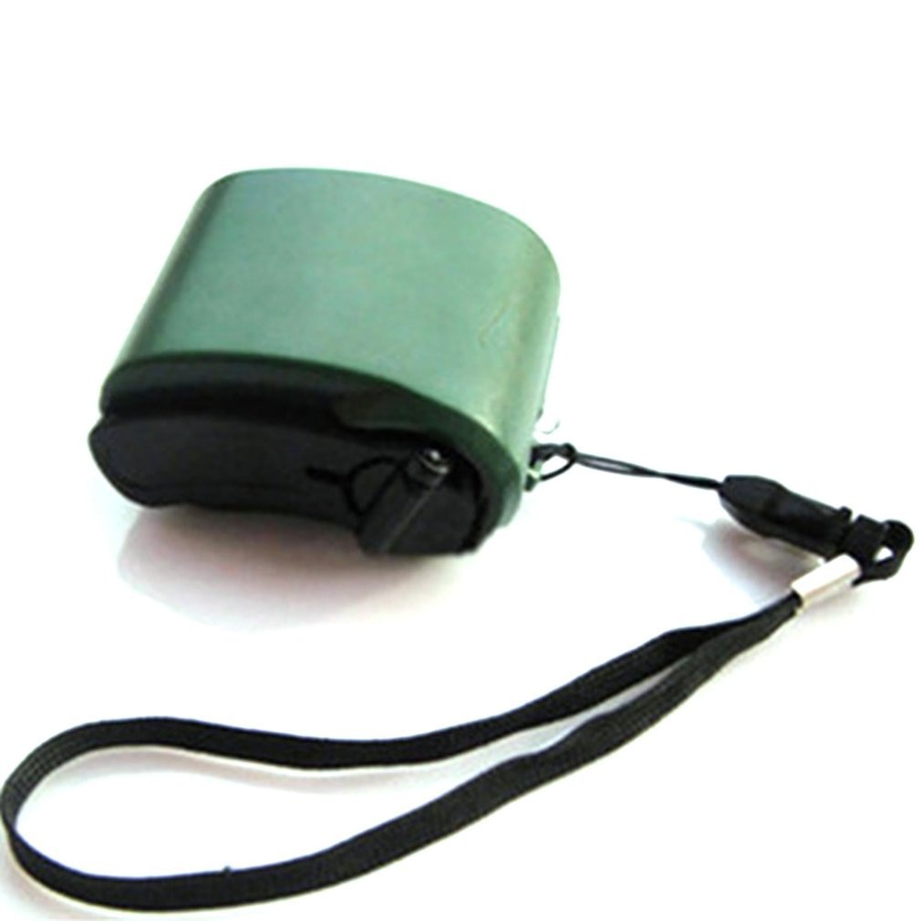 Hand-winding Caricatore di Emergenza USB Manovella Dinamo Manuale Per MP3 MP4 Mobile Del USB Del Telefono Delle Cellule di PDA Accumulatori E Caricabatterie Di Riserva Di Emergenza di ricarica: green