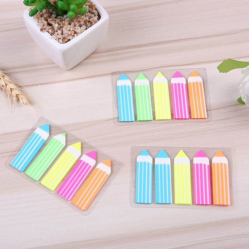 1 Set Fluorescent Colored Post-it Note Memo Pad Lovely Sticky Paper Post It Note School Office Supplies