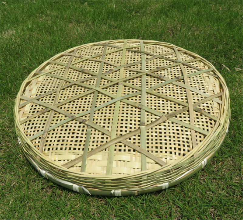 handmade bamboo woven perforated bamboo screen large hole fine hole household dry tea round bamboo board dustpan rice screen