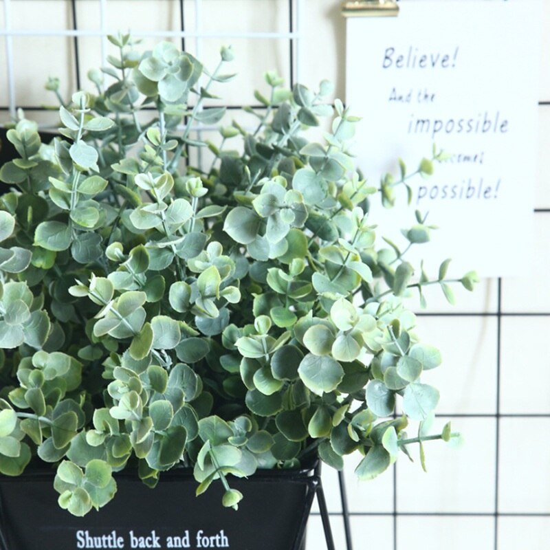 Eucalyptus Bladeren Nep Floristics Kunstmatige Planten Vazen Voor Home Decoratie Accessoires Bruiloft Tuin Decoratieve Bloemen